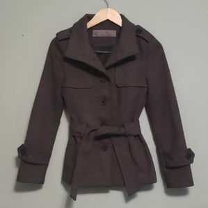 Zara grey coat with belt